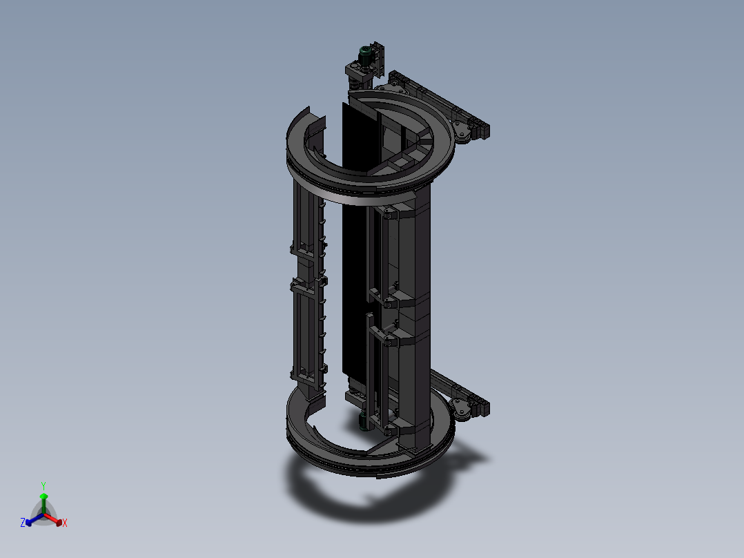 大型翻车机正等轴测图