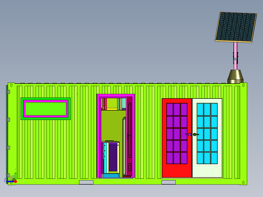 集装箱民宿酒店右视图