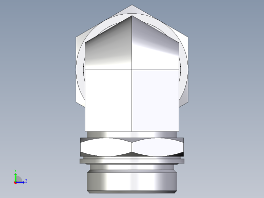 卡套式工业通用硬管接头EO_Adjustable_Locknut_elbow_WEE42ZLMCF左视缩略图