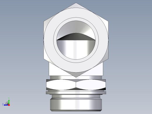 卡套式工业通用硬管接头EO_Adjustable_Locknut_elbow_WEE42ZLMCF右视缩略图