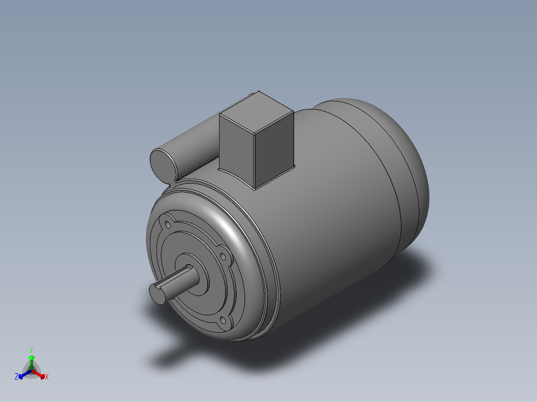 异步电机DJ_YS系列(IP44)_IMB14型_YS-90L-2主视图