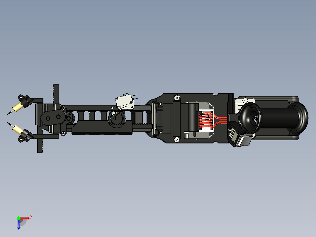 MVAC-MIP-B高压注入探头3D图纸 IGES格式俯视图