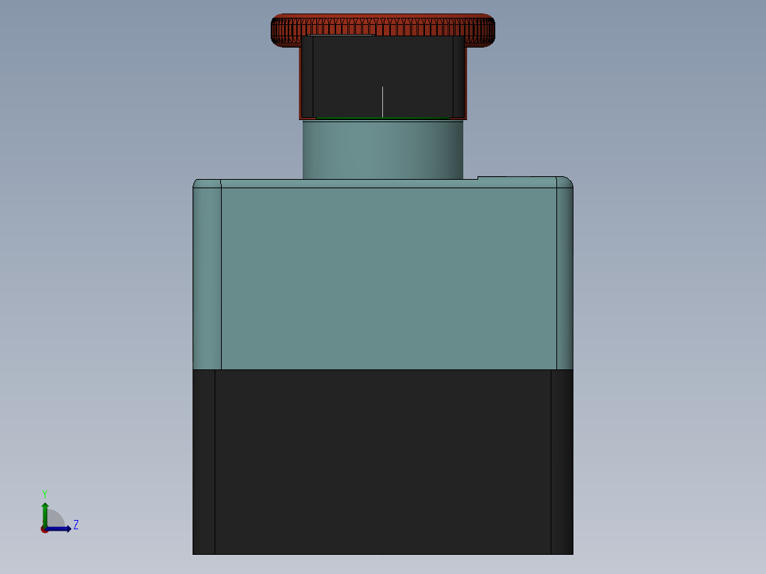 10常用按钮、开关、按钮盒左视图
