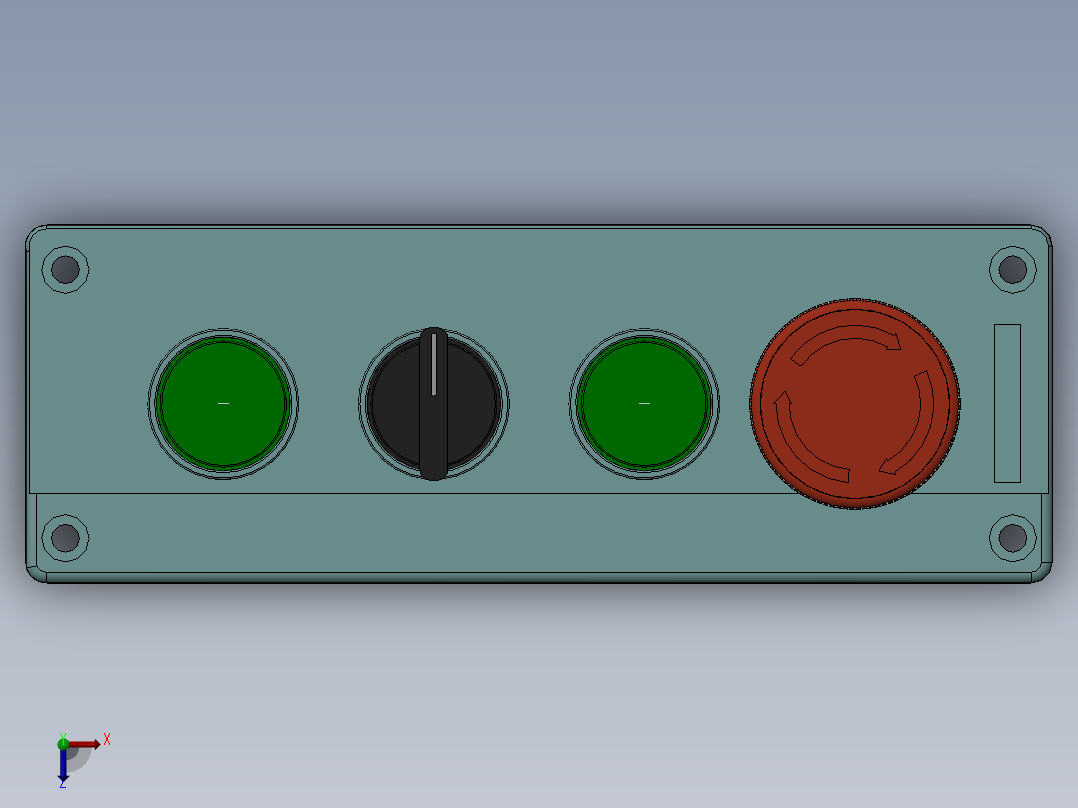 10常用按钮、开关、按钮盒俯视图
