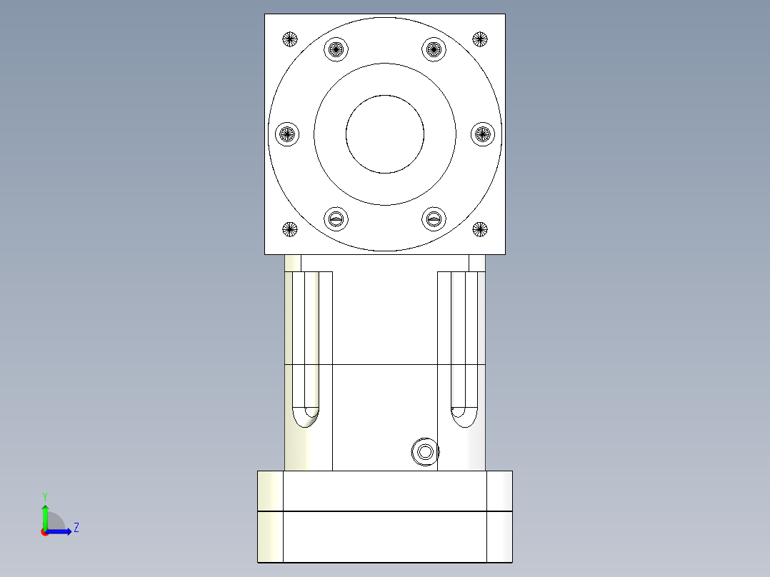 换向器PW170单轴 PGH142-L1 42-114.3-200-M12.stp左视图