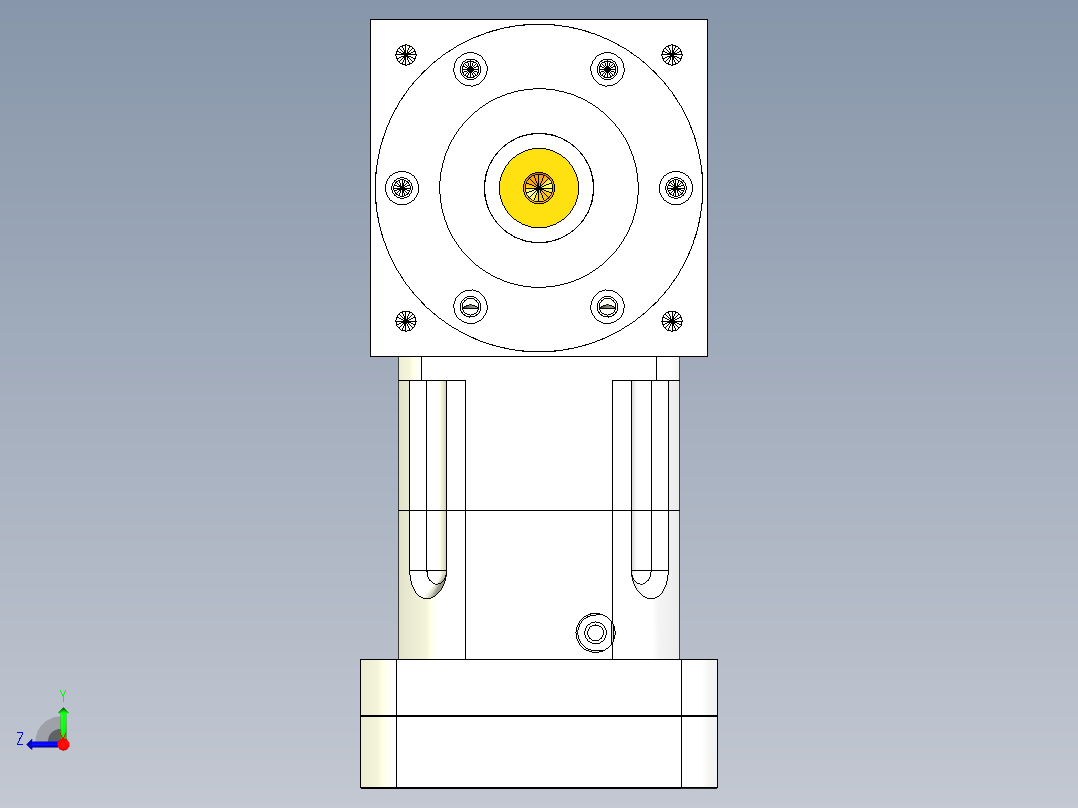 换向器PW170单轴 PGH142-L1 42-114.3-200-M12.stp右视图