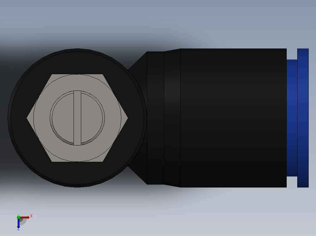 Ø12 x 1-4 - CONTROLE DE FLUXO 90° BANJO (C0K511228)俯视图