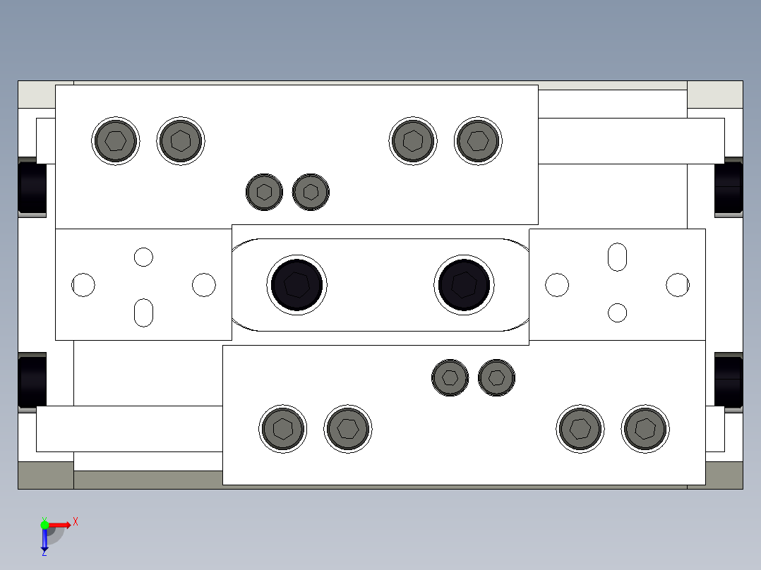 夹紧气缸HLC-12ASv1俯视图
