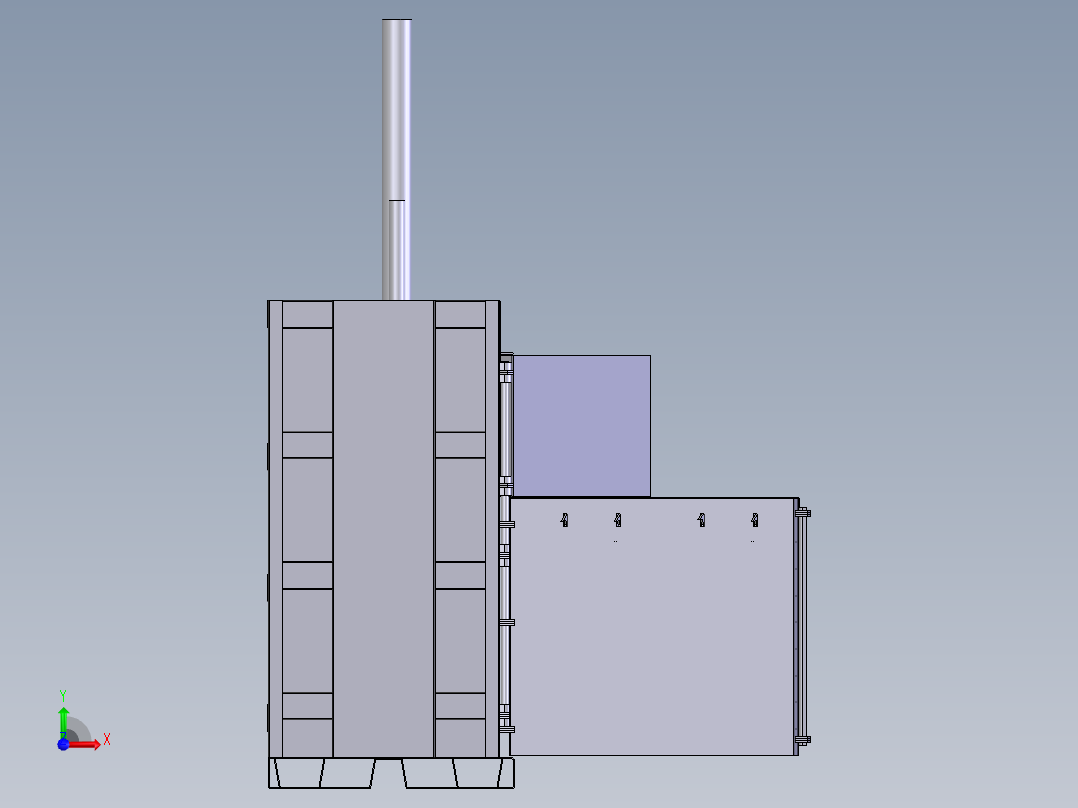 废纸打包机前视图