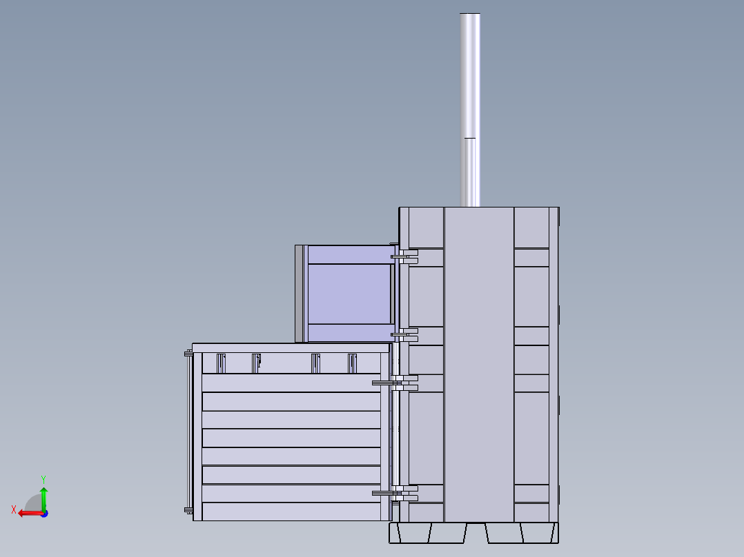 废纸打包机后视图