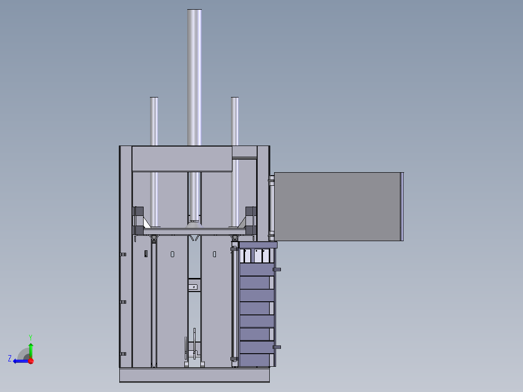 废纸打包机右视图