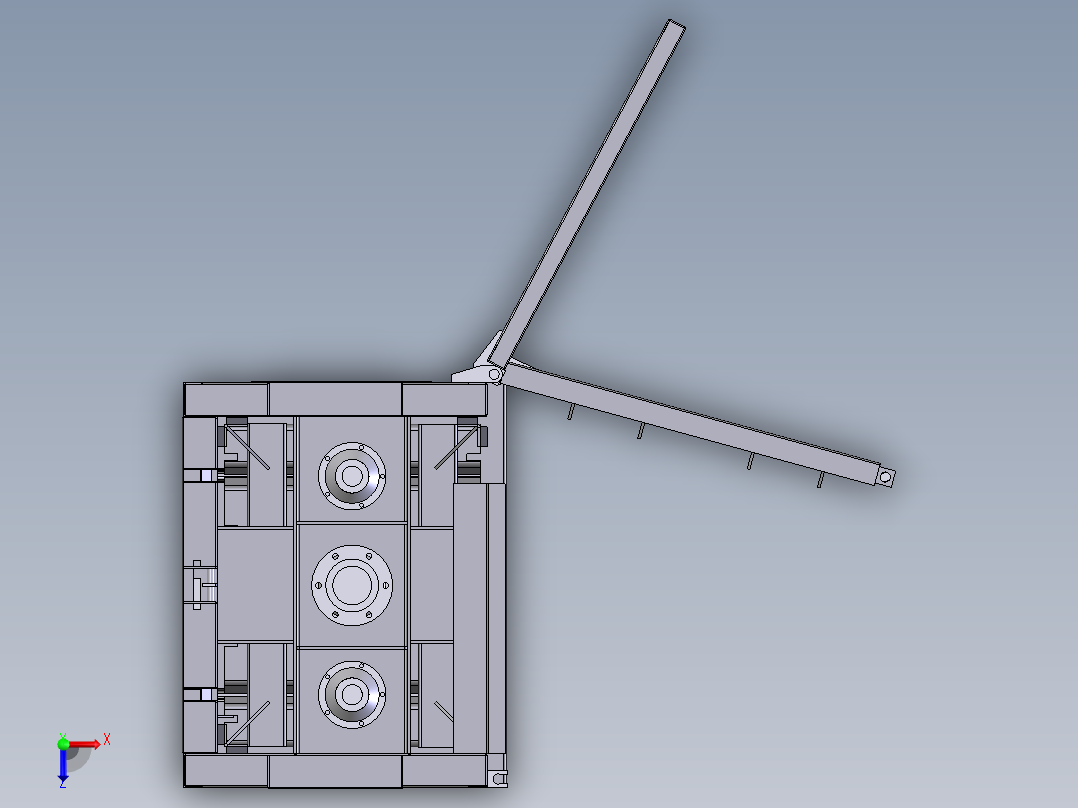 废纸打包机俯视图