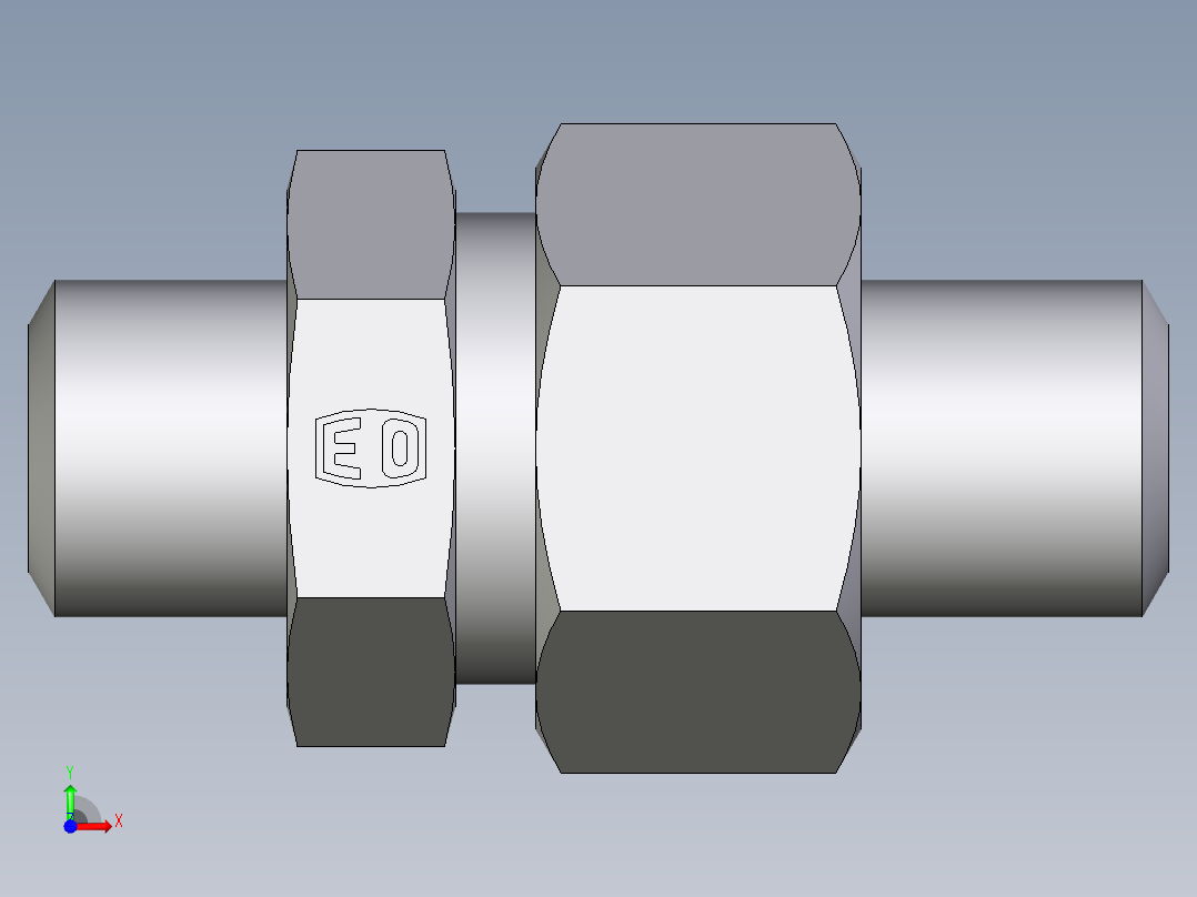 卡套式工业通用硬管接头EO_Weld_fitting_for_tubes_ASK630X6S前视图