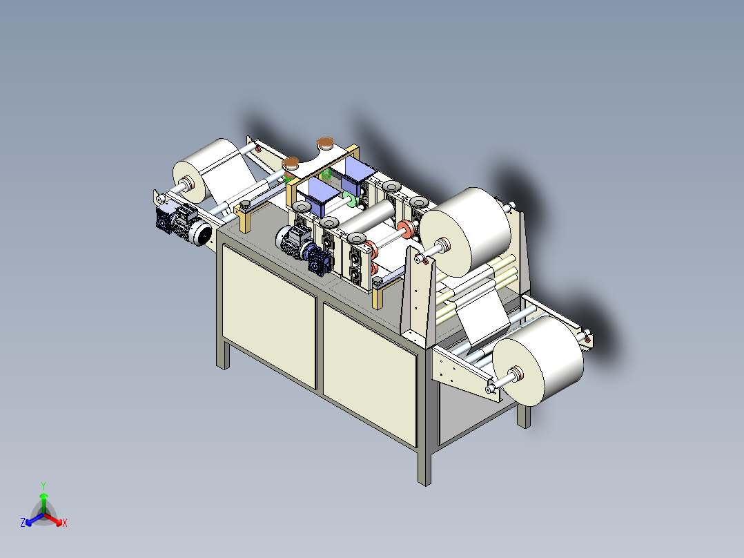 消毒袋封口机x_t正等轴测图