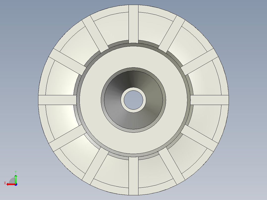 多叶片粗加工UG程序编程刀路后视图