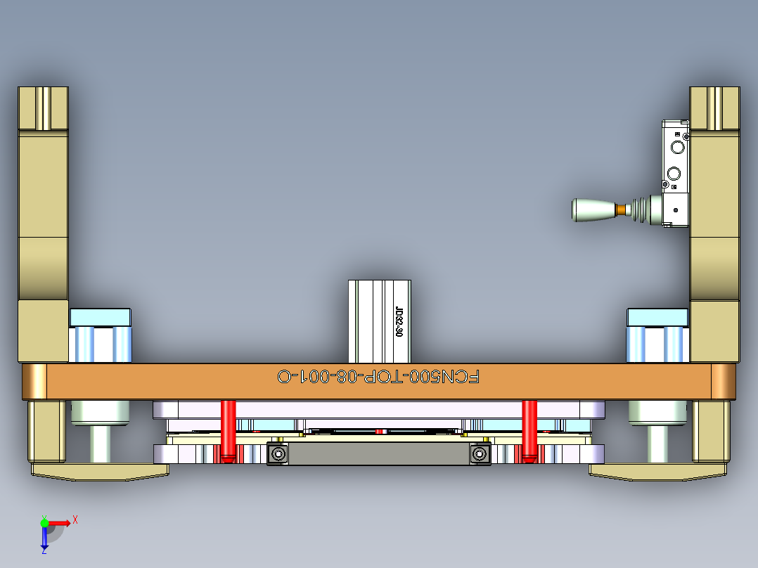 N500-T0P笔记本CNC工装夹具三维模型-CNC8俯视图