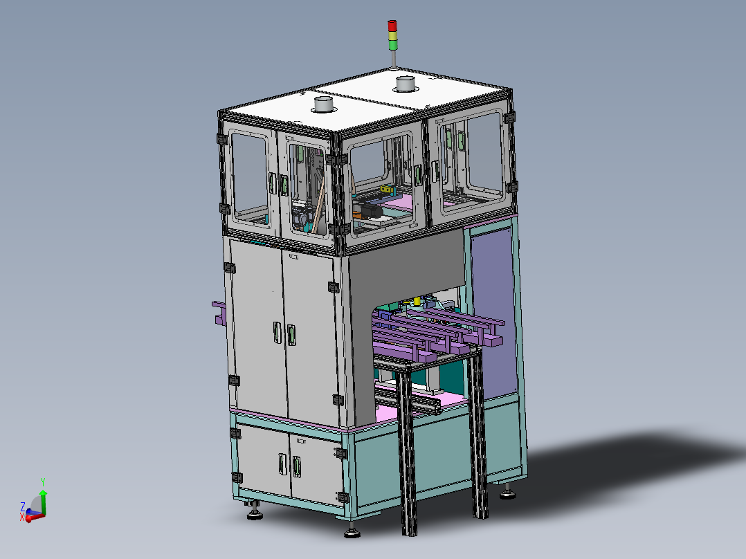 圆形锂电池自动清洗设备（sw18可编辑+工程图）