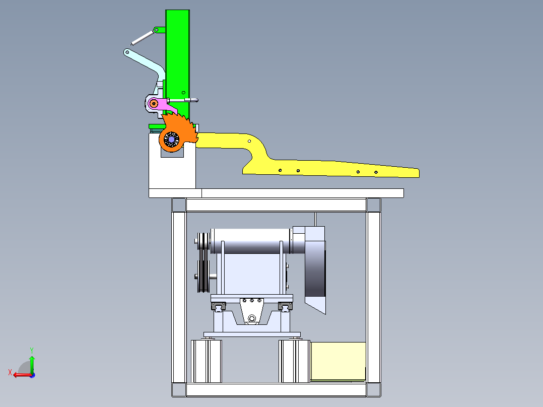 沙柳竹条柳条自动剪切机裁断机后视图