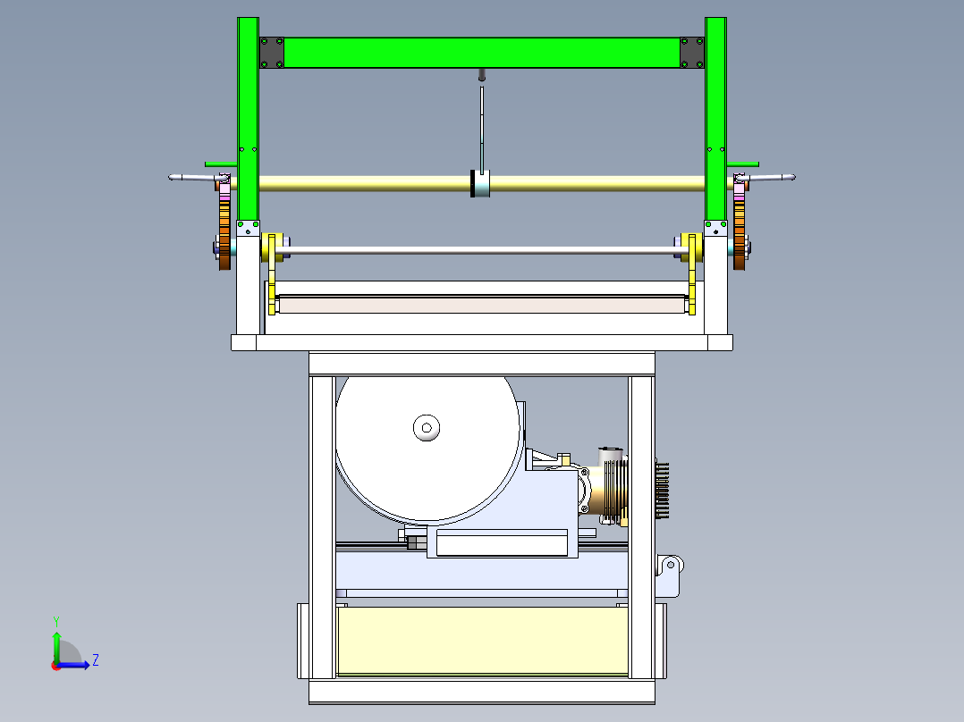 沙柳竹条柳条自动剪切机裁断机左视图