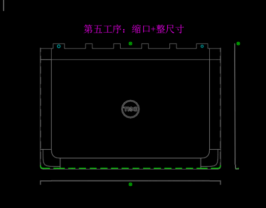 液晶屏幕铝制外壳堆缩口整尺寸冲压模具设计图纸缩略图