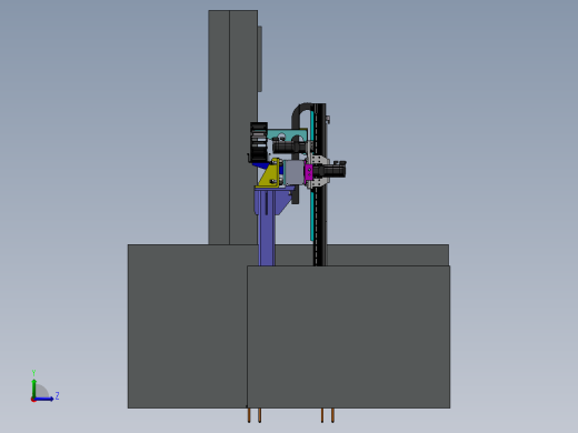 桁架自动化棒料加工设备布局流水线左视缩略图