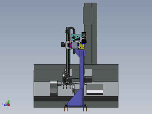 桁架自动化棒料加工设备布局流水线右视缩略图