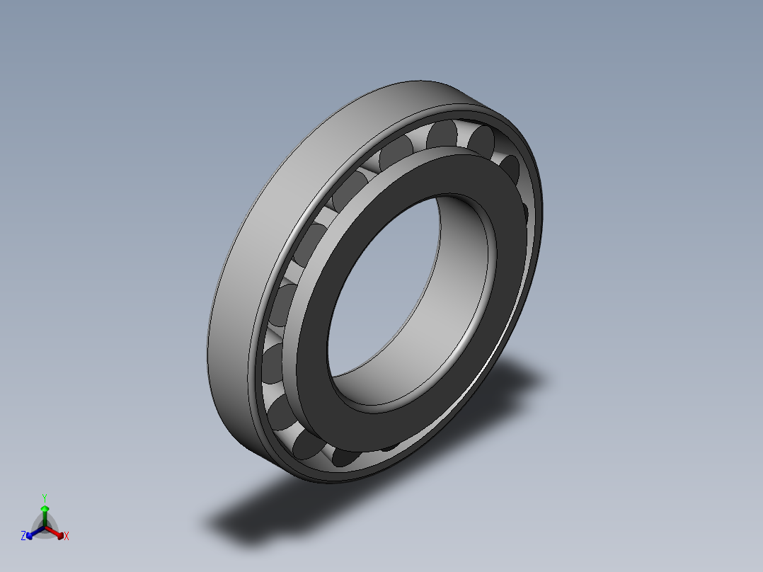 圆锥滚子轴承30222(110)正等轴测图