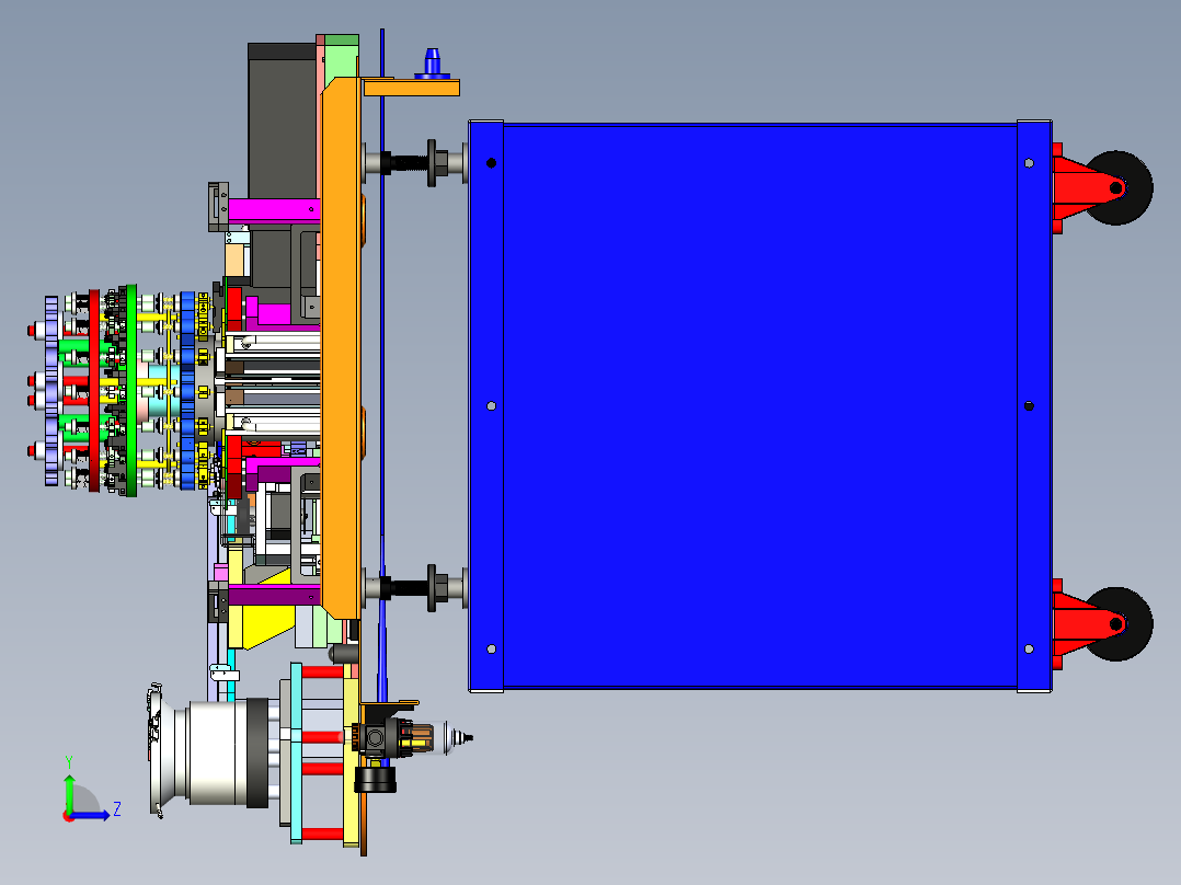 半导体SMD元件测试分选一体机左视图