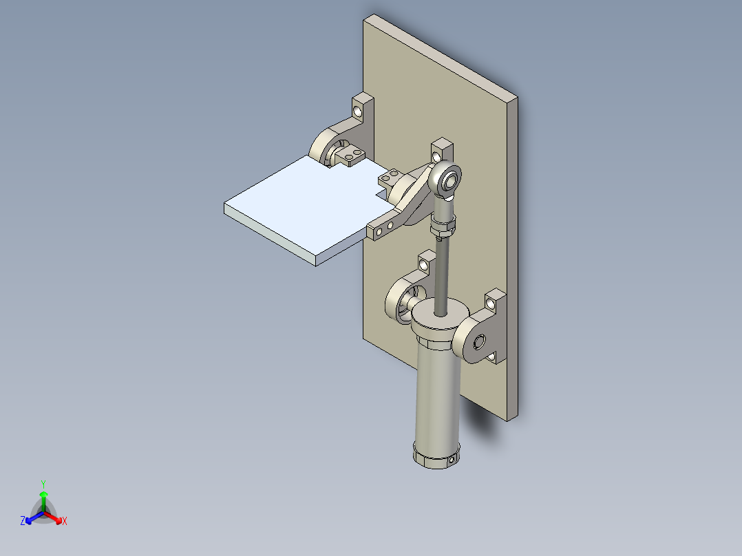 翻转机构旋转90设备正等轴测图