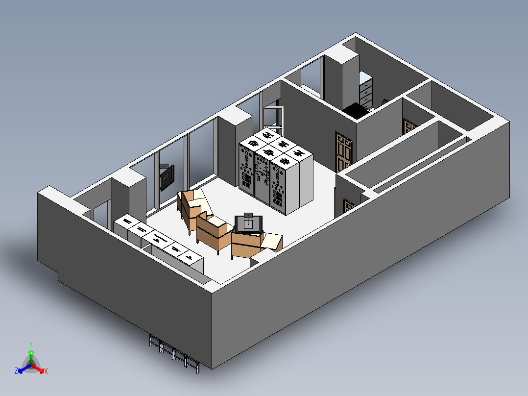 房子、建筑(200)正等轴测图