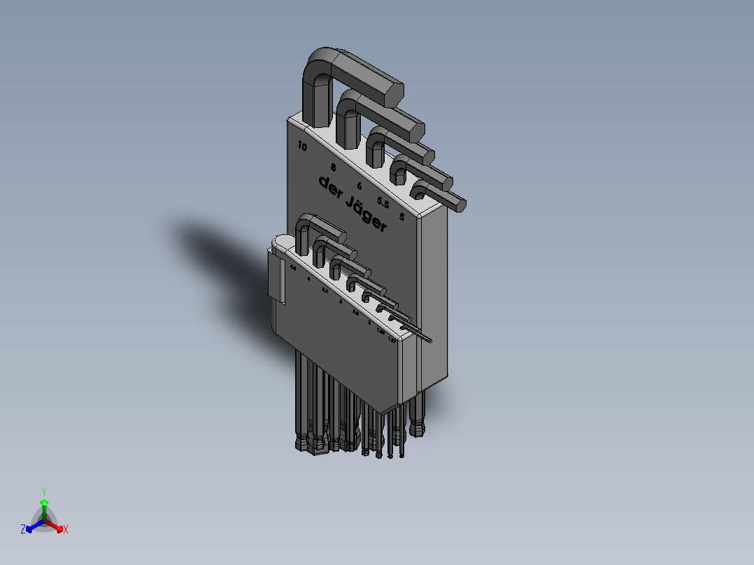 扳手、工具(18)正等轴测图