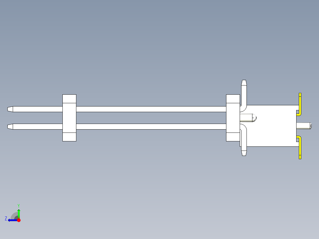 引脚接头插座连接器13右视图
