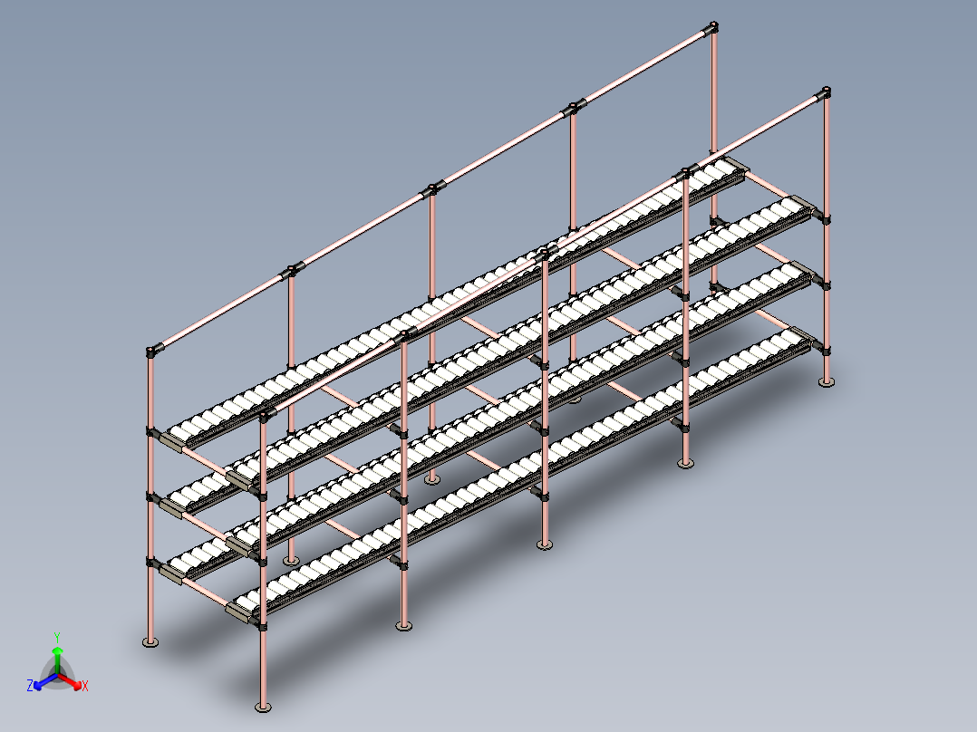 工业用FIFI机架正等轴测图