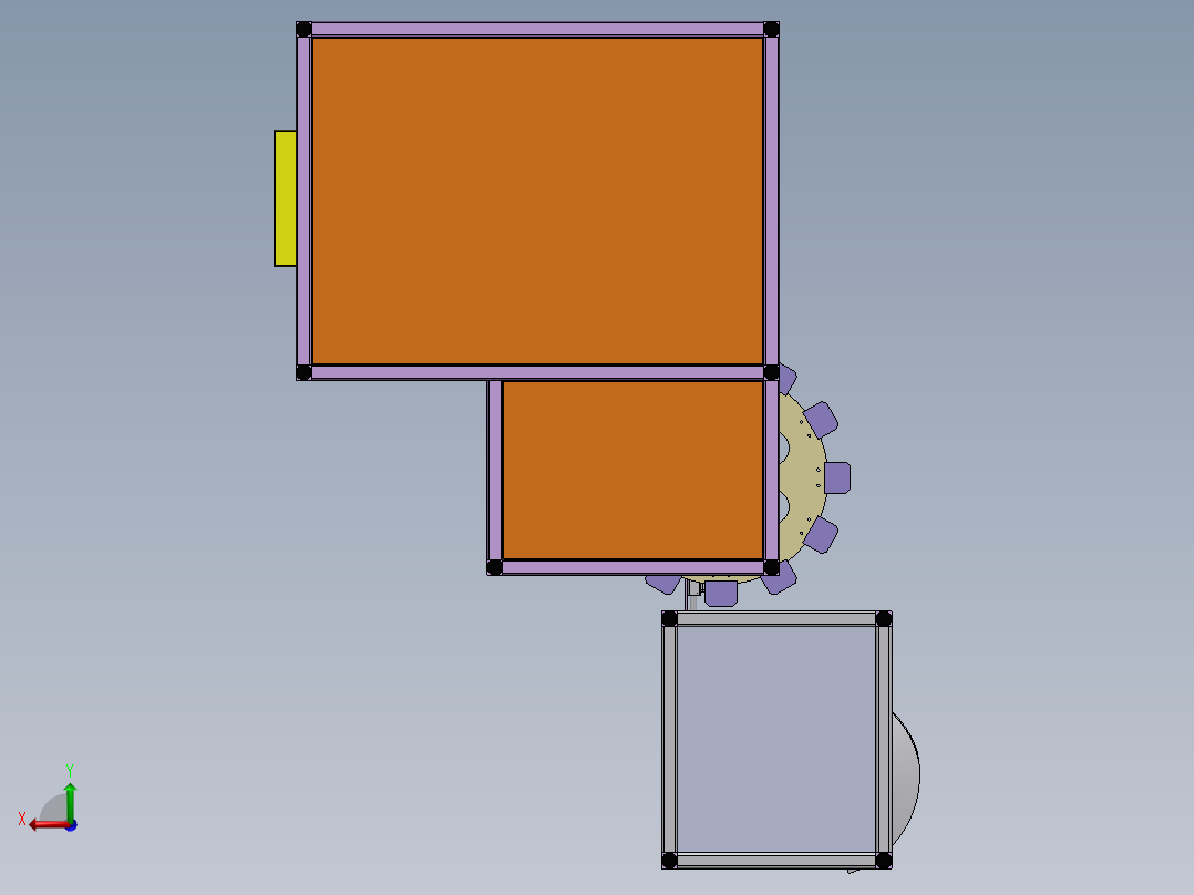 纱管上料自动化设备后视图