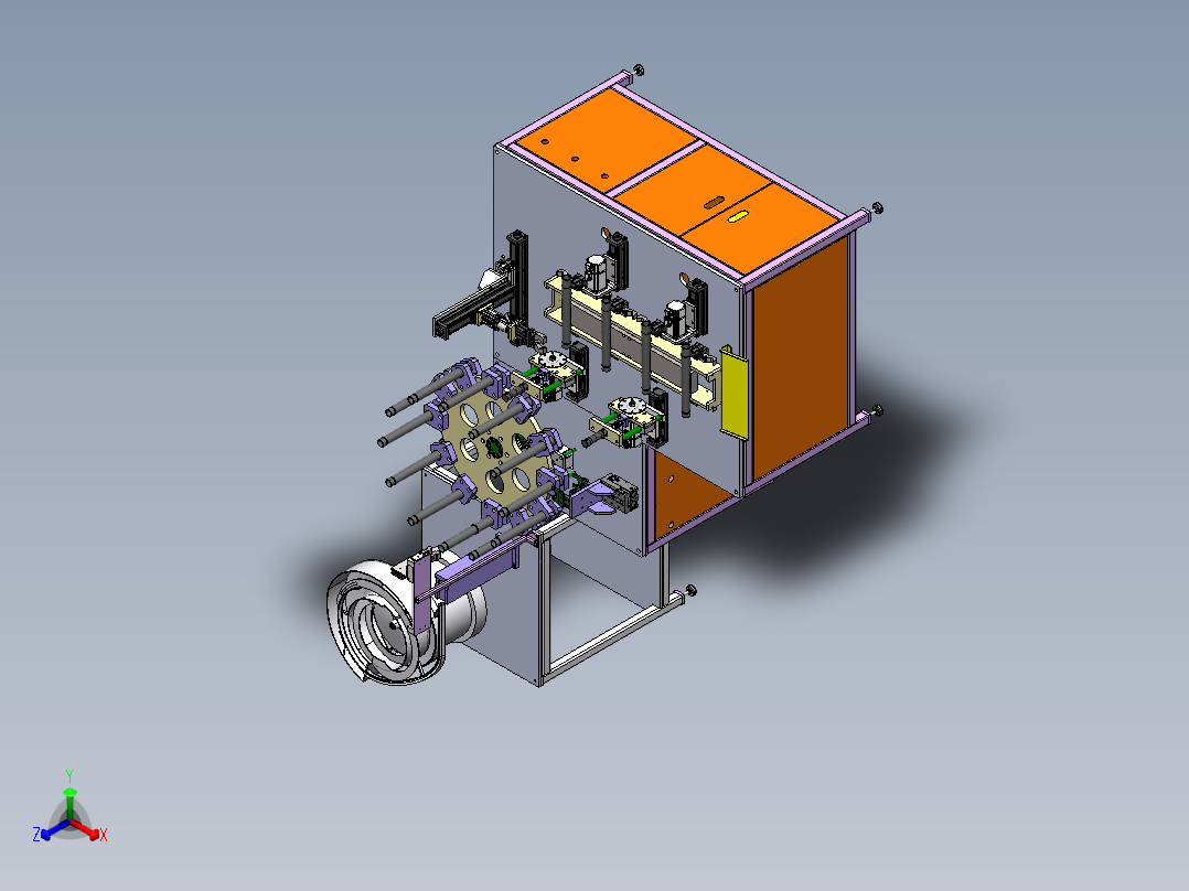 纱管上料自动化设备正等轴测图