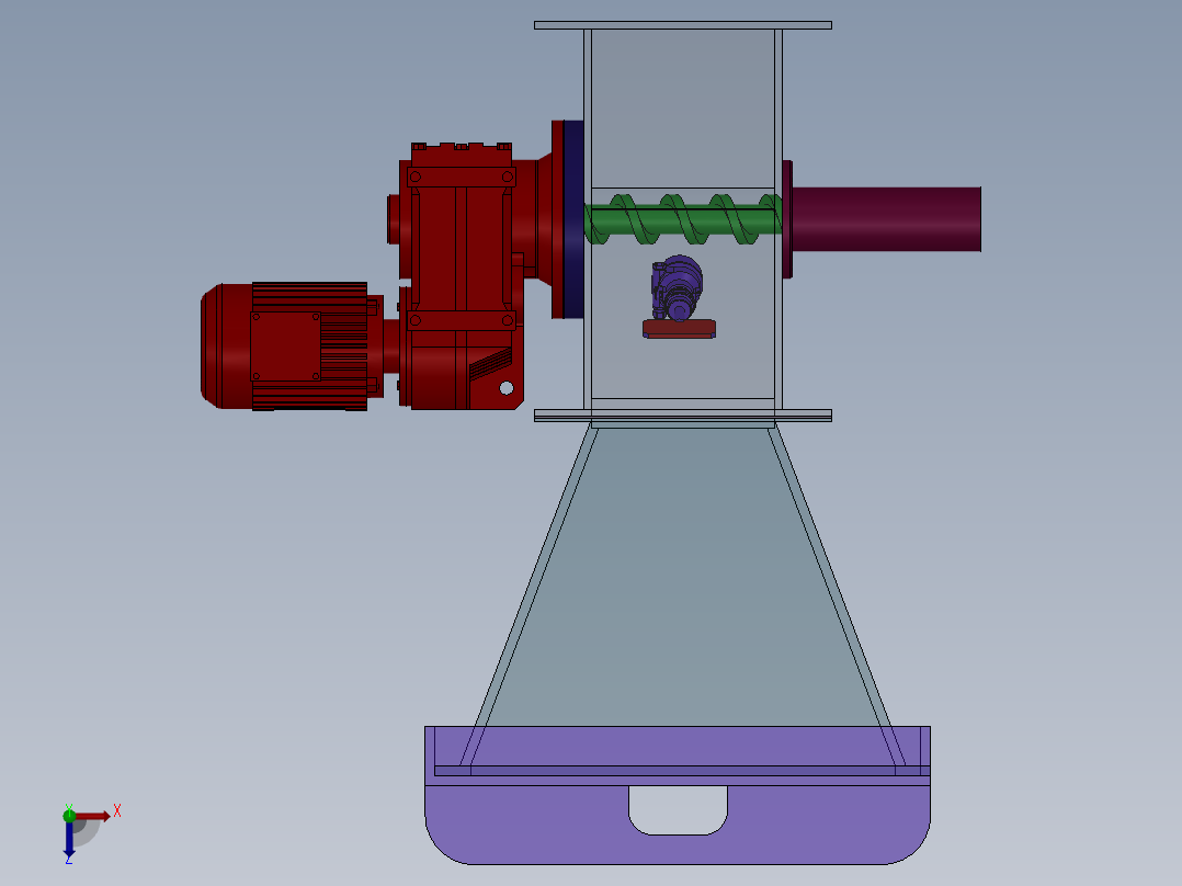 PAM干粉投加装置俯视图
