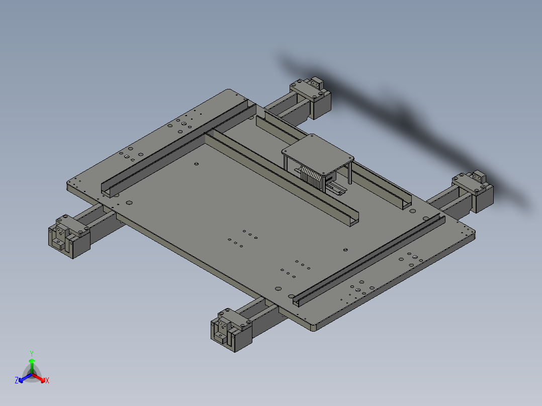 升降平台组合主视图