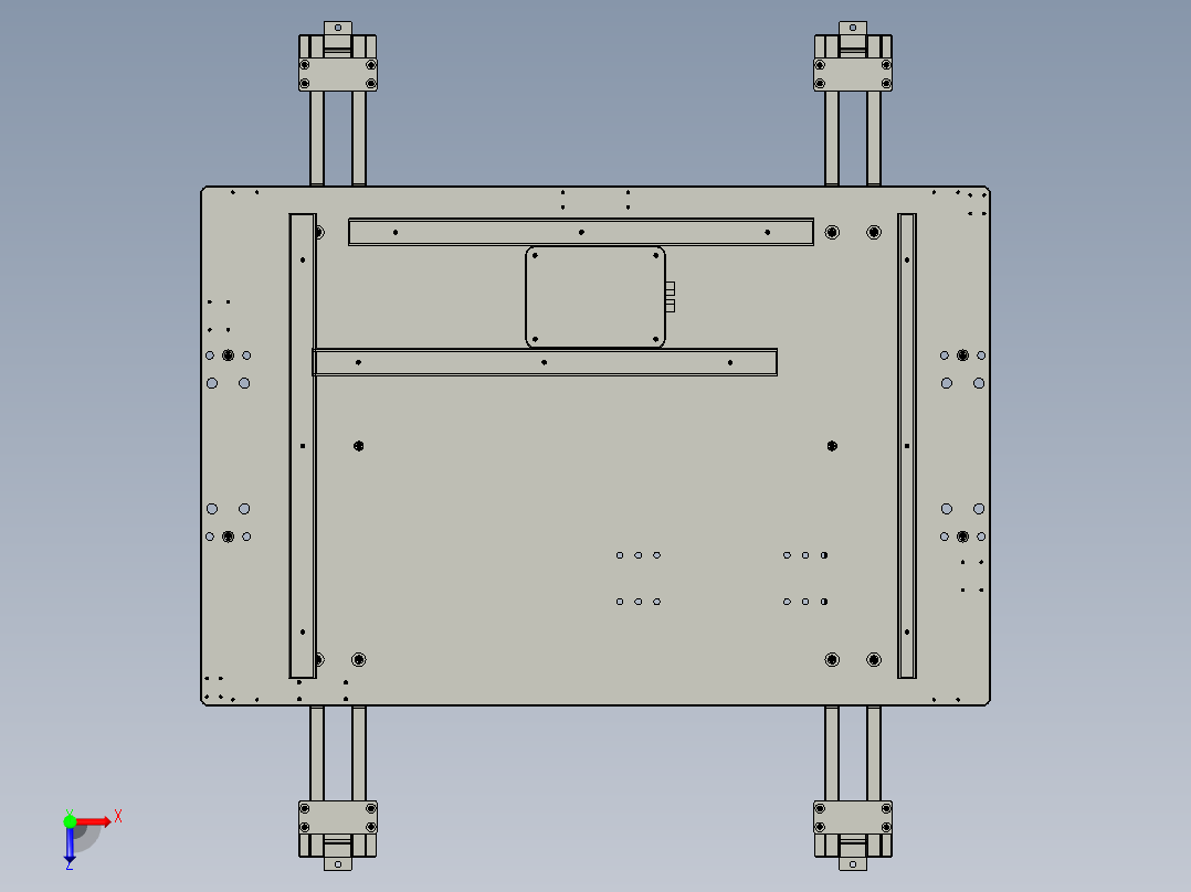 升降平台组合俯视图