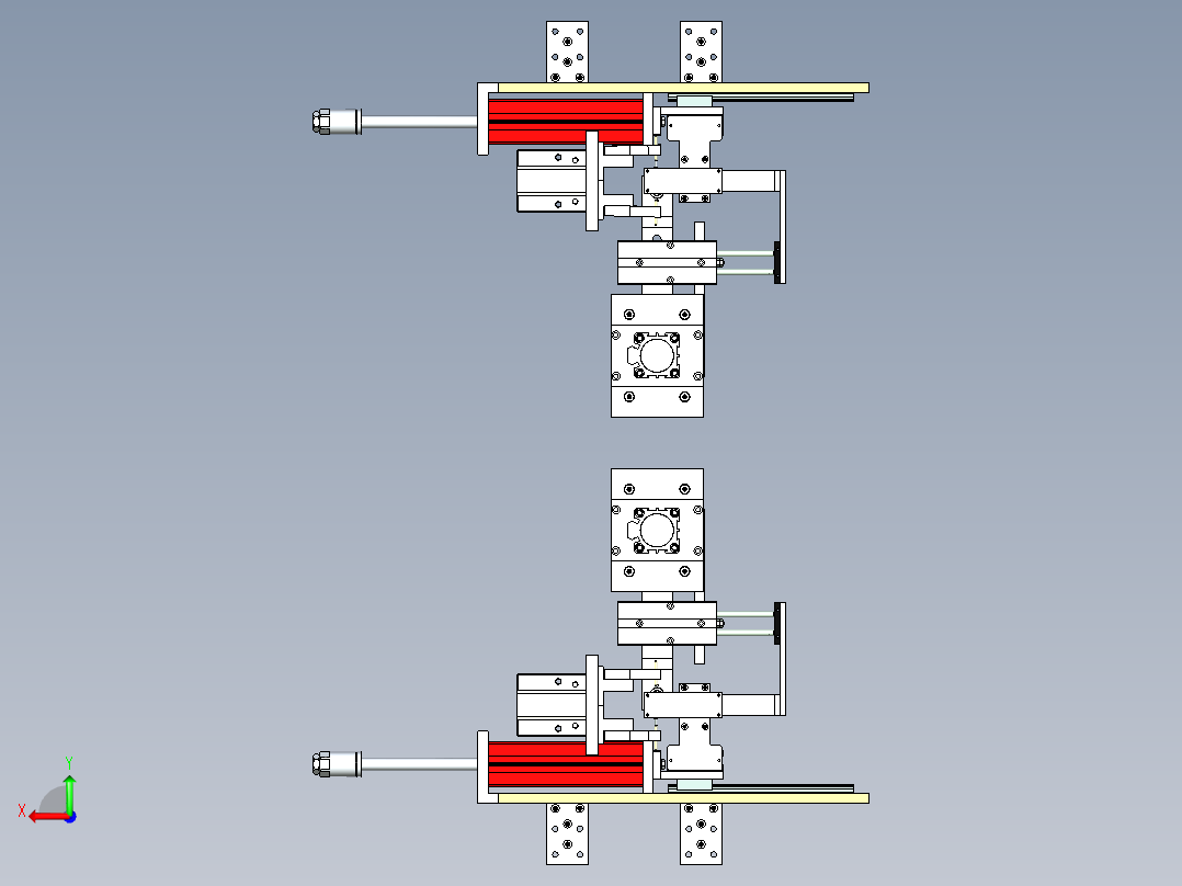 弹垫片压入机构设计后视图