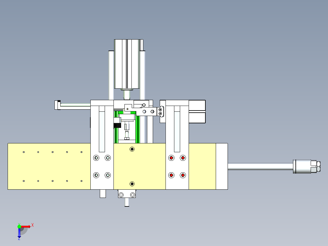 弹垫片压入机构设计俯视图