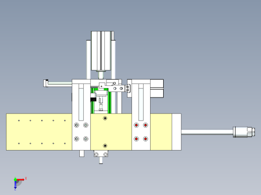 弹垫片压入机构设计俯视缩略图