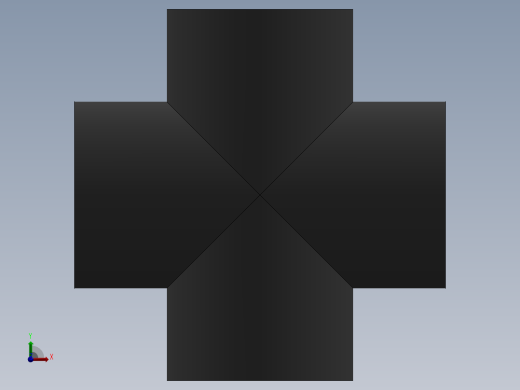 Cross DN25 PN10 U-PVC前视缩略图