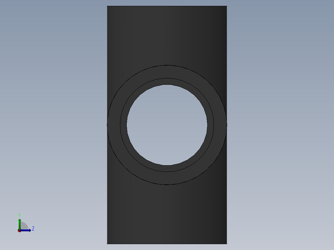 Cross DN25 PN10 U-PVC左视图