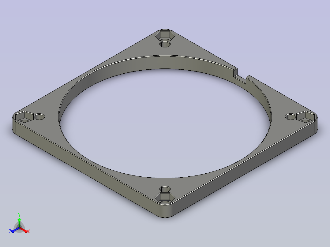 印刷机风扇适配器主视图