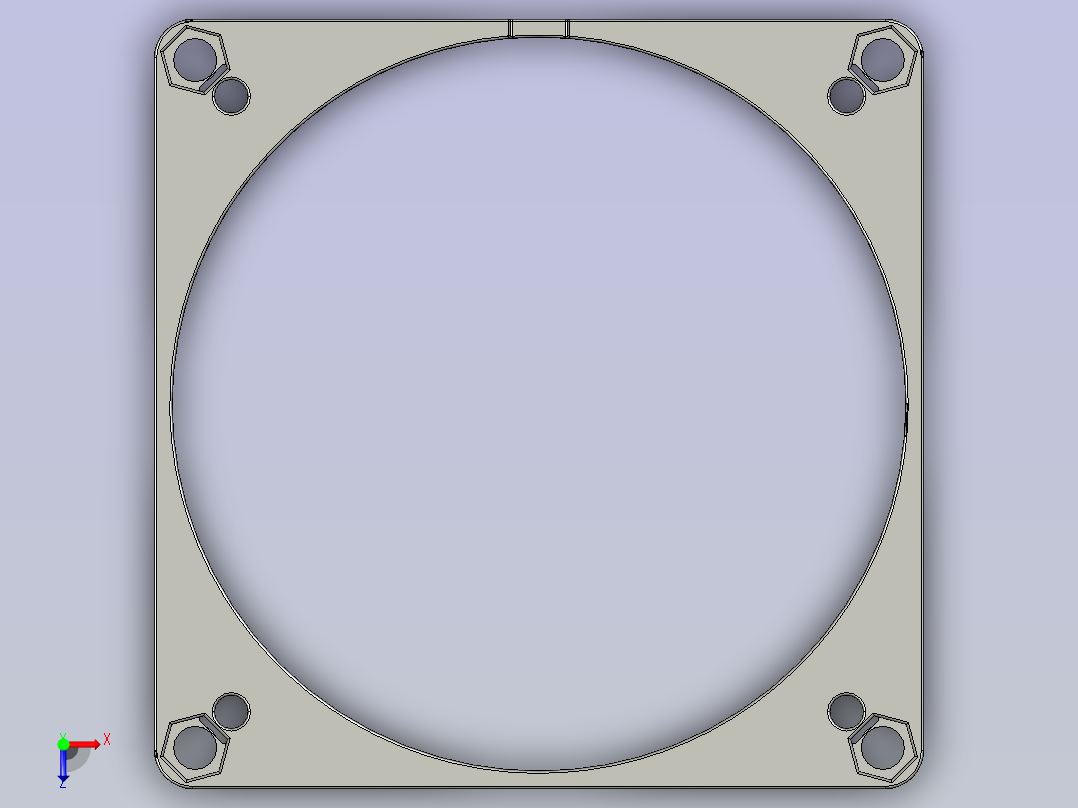 印刷机风扇适配器俯视图