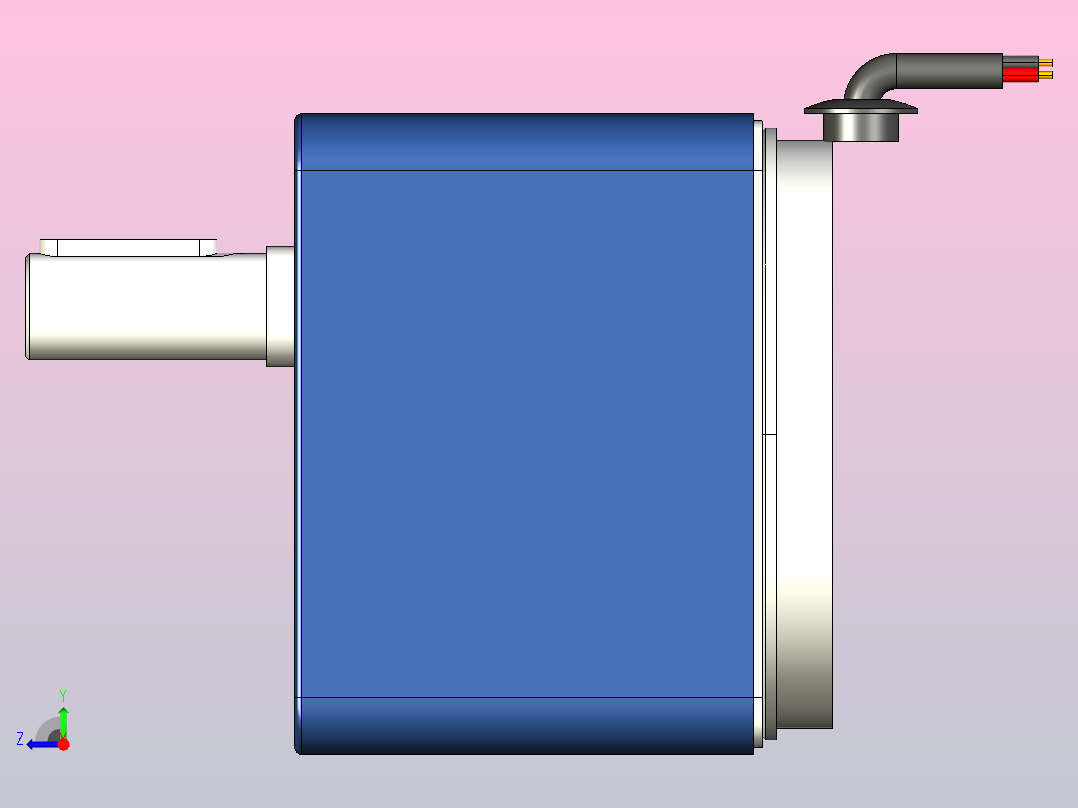 YB电磁制动电机120YB01-18右视图