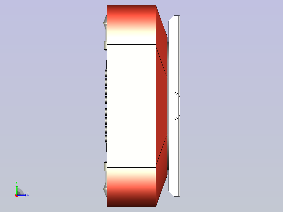 一款仓库托盘运输小车3D图纸左视图