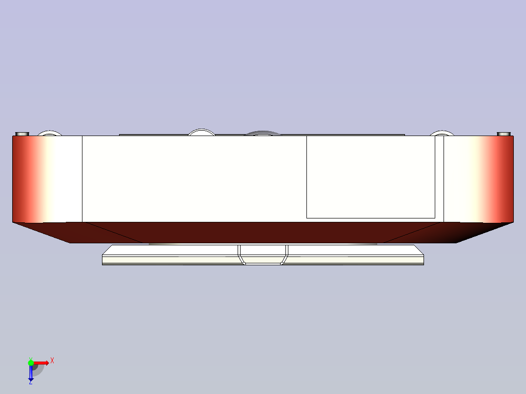 一款仓库托盘运输小车3D图纸俯视图