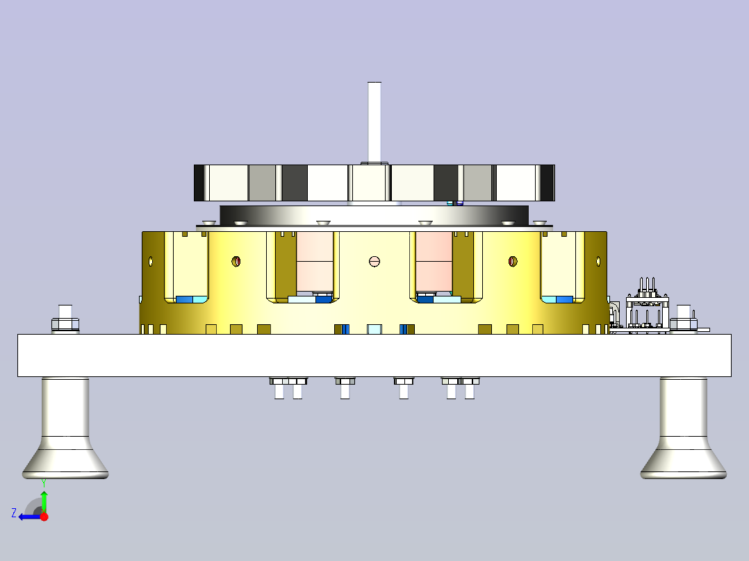 RPM arduino发电机演示结构3D图纸三维模型右视图
