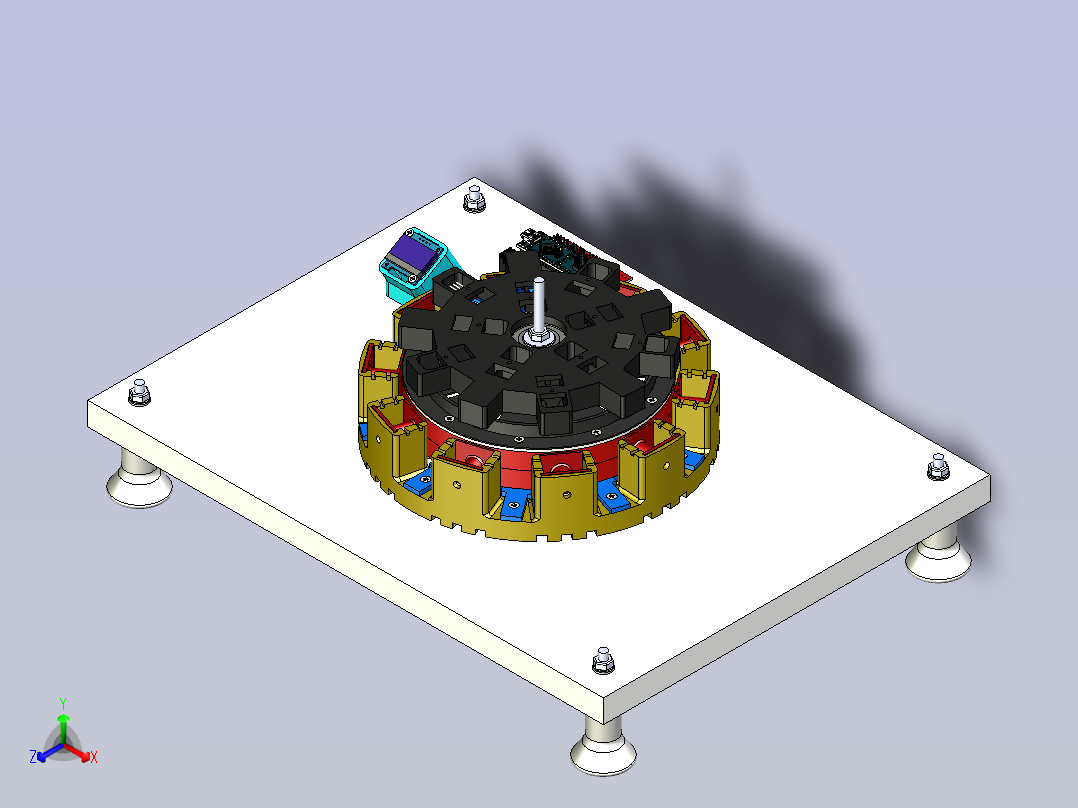 RPM arduino发电机演示结构3D图纸三维模型正等轴测图